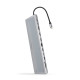 HUB 12 PUERTOS USB-C A 3xUSB-A/USB-C/USB-C PD/2xHDMI/DP/RJ45/... 18 CM NANOCABLE
